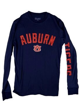 Champion Small University Auburn Tigers Long Sleeve Tshirt Spellout Soft Logo